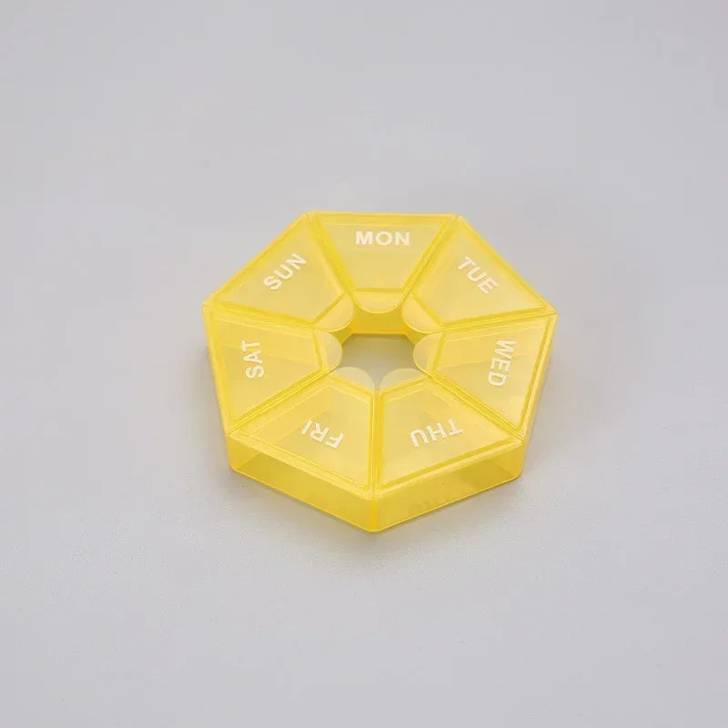 New 7 Days Pill Medicine Box Weekly Tablet Holder Portable Travel Mini Small Pill Box Pills Cases Storage Organizer Container Peaceful Pleasures Health and Wellness NO.3