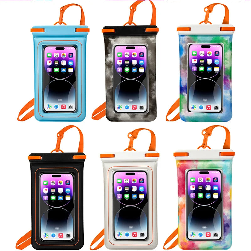 IPX8 waterproof phone pouch for swimming bag phone waterproof case mobile phone waterproof pack floating phone case under water Peaceful Pleasures Health and Wellness