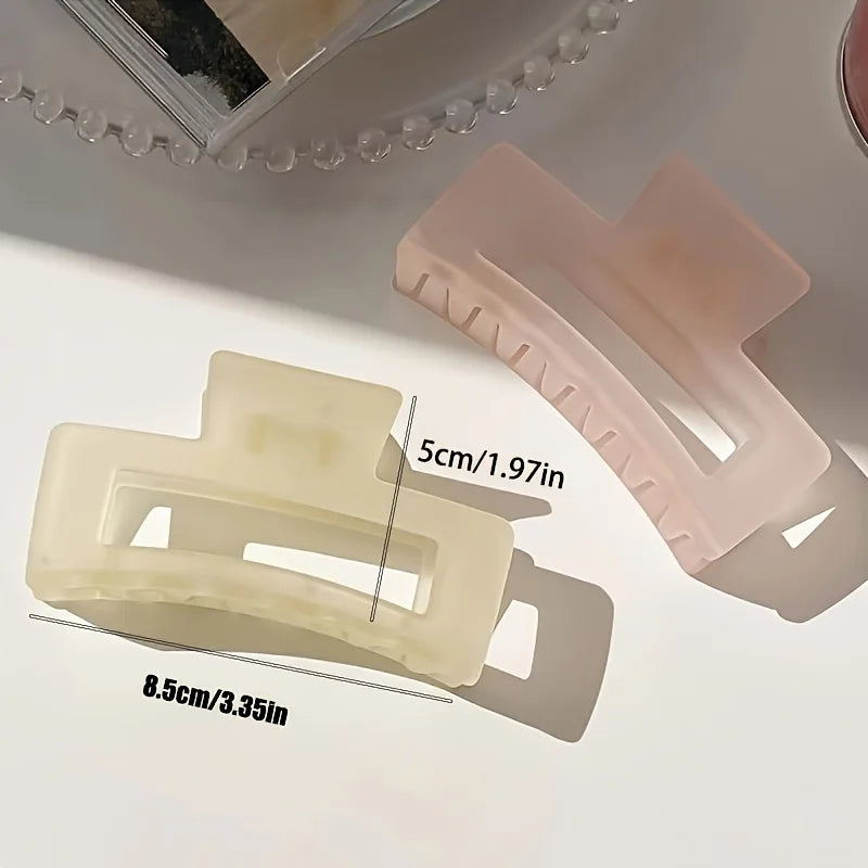 6-Piece Frosted Hair Claw Clips Set – Assorted Colors Peaceful Pleasures Health and Wellness