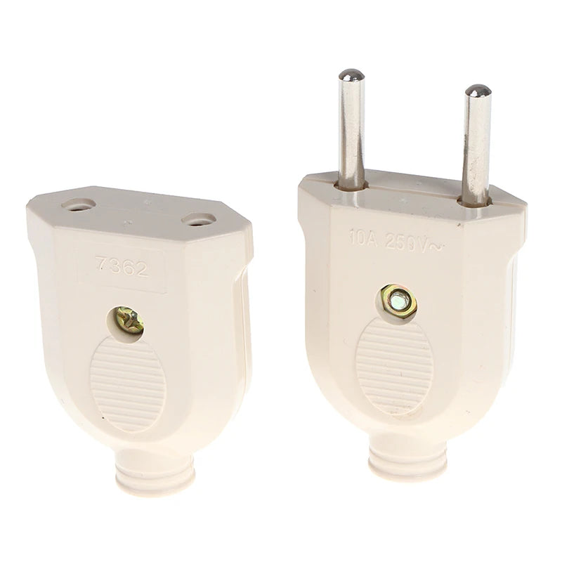 New 2 Pin EU Plug Male Female electronic Connector Socket Wiring Power Extension Peaceful Pleasures Health and Wellness