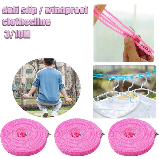 Outdoor Nylon Clothesline Rope | Non-Slip Windproof 3M & 10M
