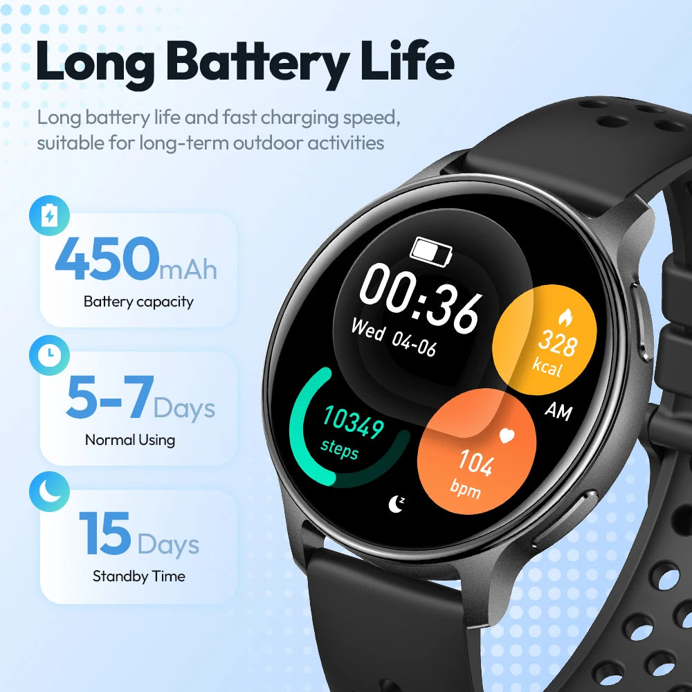 HT43 Smart Watch – GPS AMOLED Bluetooth 3ATM 450mAh Battery