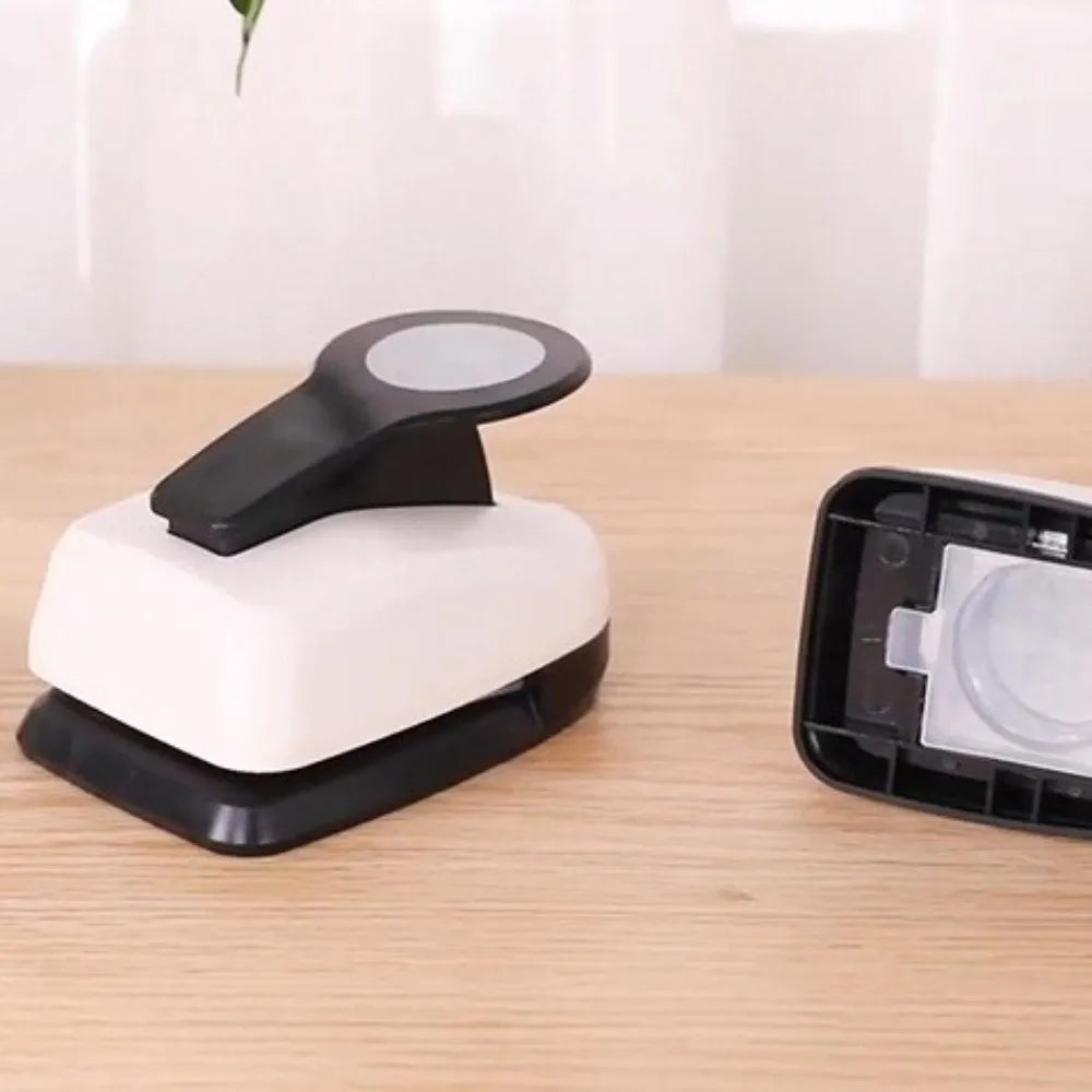 9/16/25 Mm Shape Hole Punch Press-Type Labor-saving Round Paper Punch Multi-Pattern Comfortable Grip Embossing Machine Peaceful Pleasures Health and Wellness