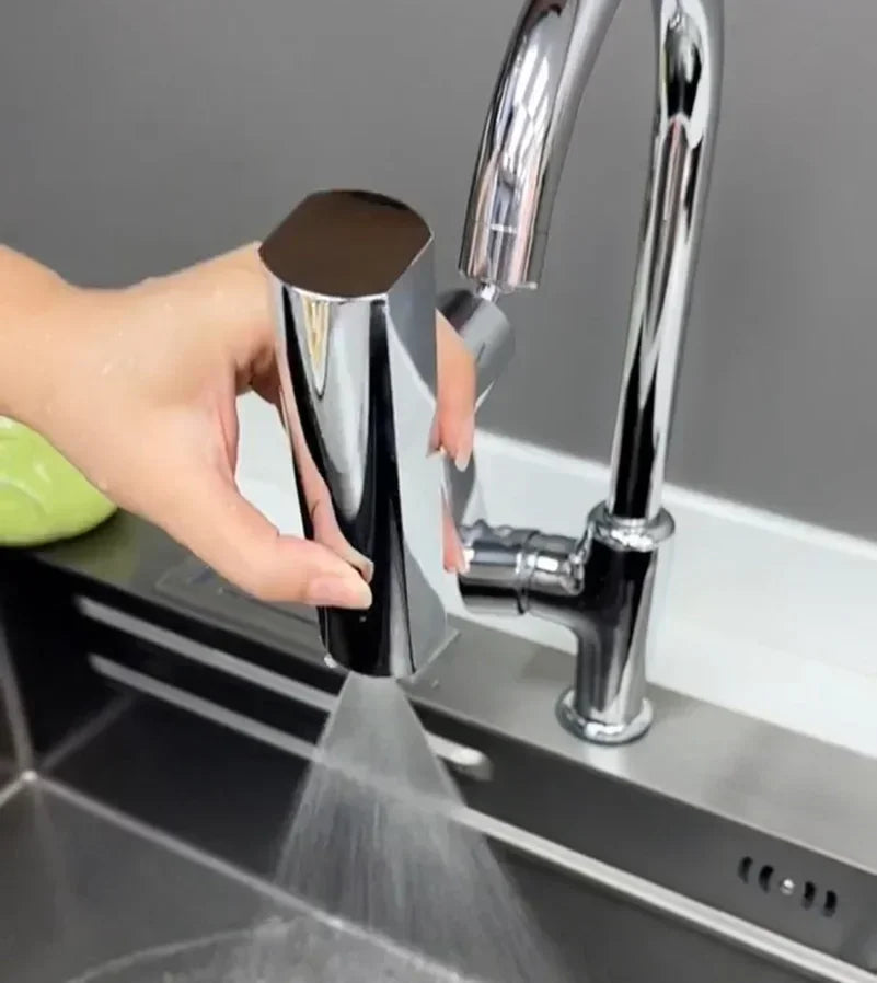Kitchen Faucet Waterfall Sprayer Head Splash Proof Device Universal Rotation Aerator Booster Extension Faucet Universal Joint Peaceful Pleasures Health and Wellness