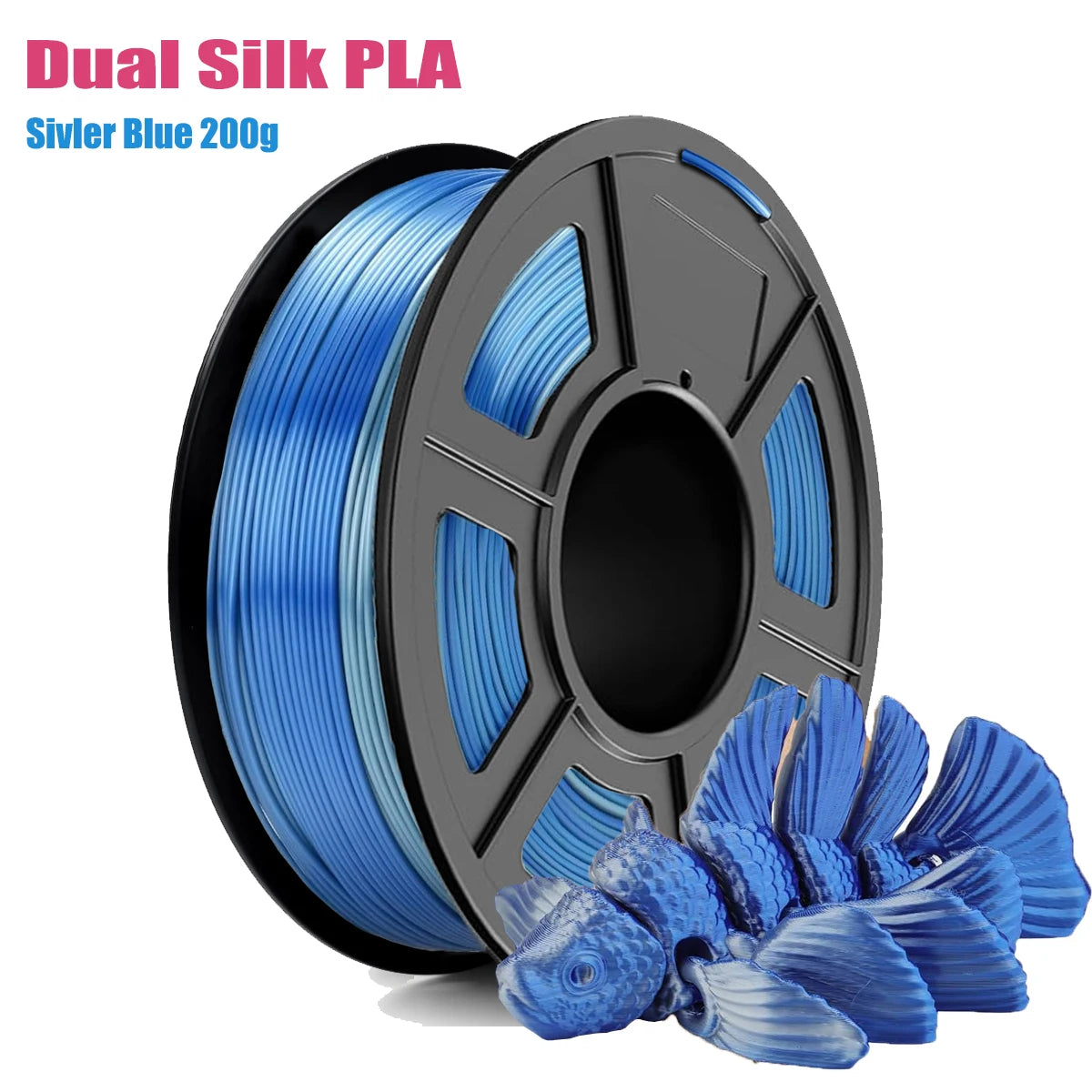 Dual Color Silk PLA Filament 1.75mm ±0.02mm | Multicolor Glossy