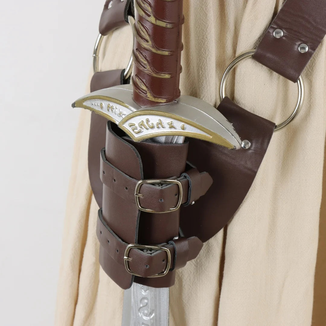 UYEE Medieval Rivet Leather Crossbody Harness Belt Dagger Holster