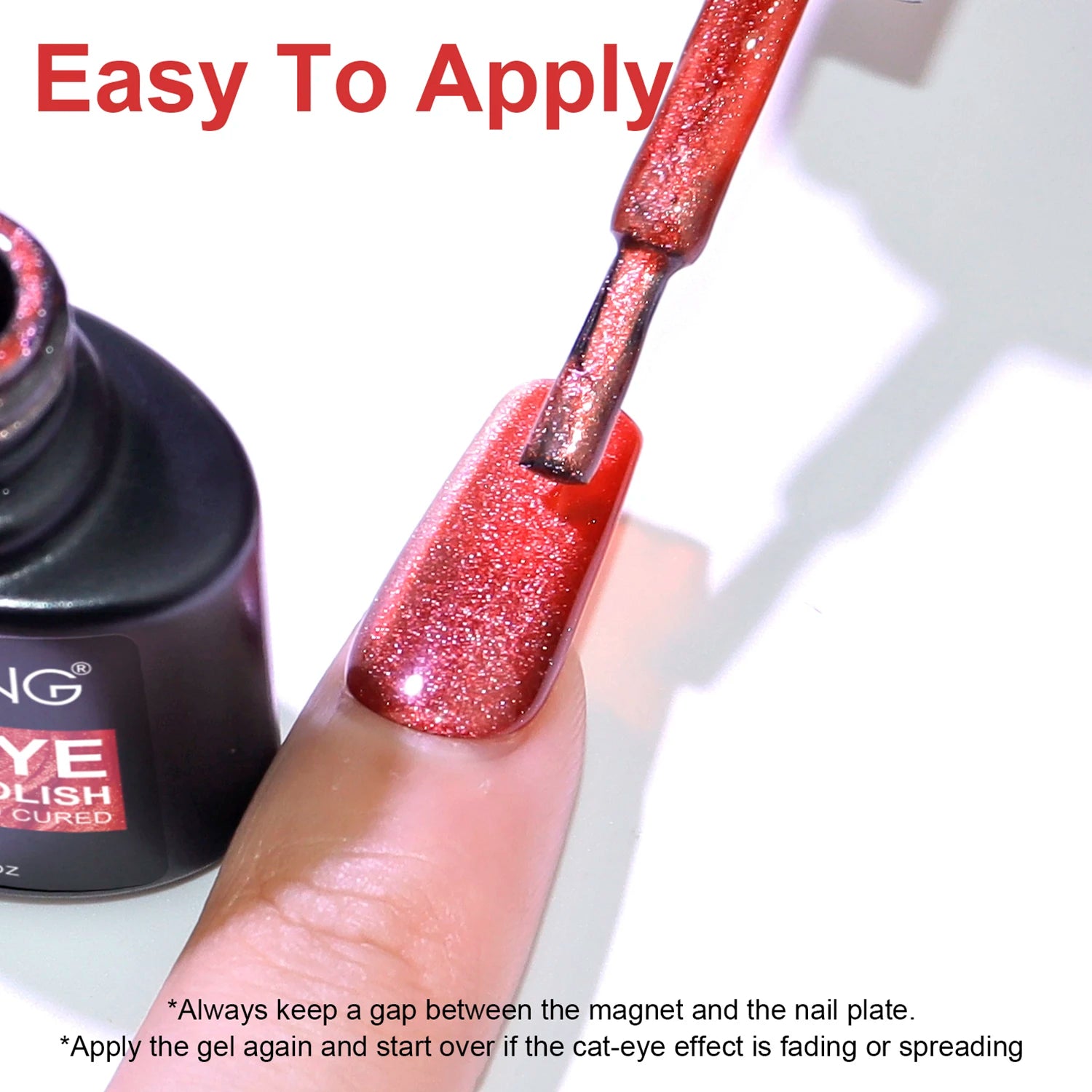 TWOING Cat Eye Gel Nail Polish 10ml, Magnetic UV LED Soak Off Gel Polish, Shimmer Glitter Long-Lasting Salon DIY Nail Art Peaceful Pleasures Health and Wellness
