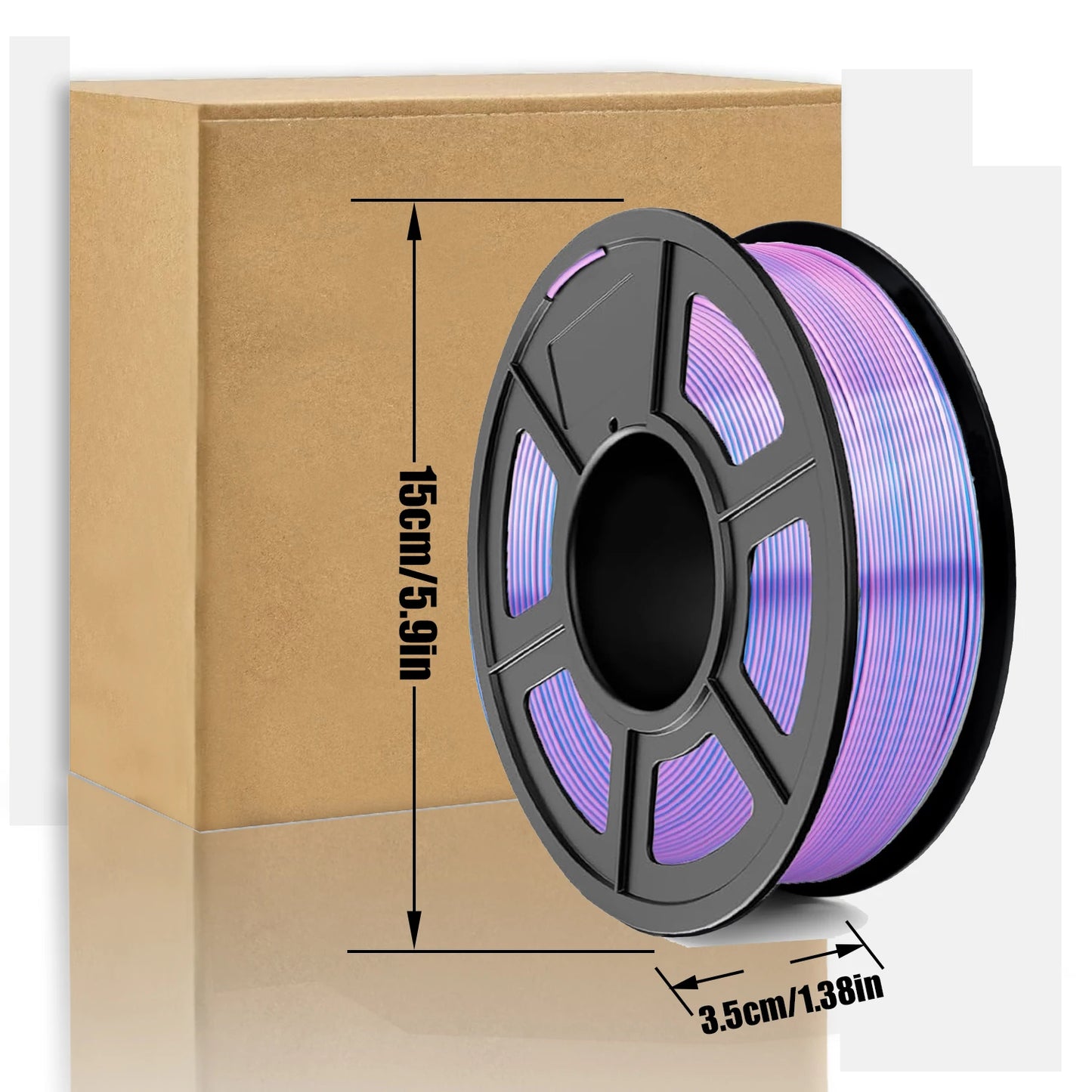 Dual Color Silk PLA Filament 1.75mm ±0.02mm | Multicolor Glossy