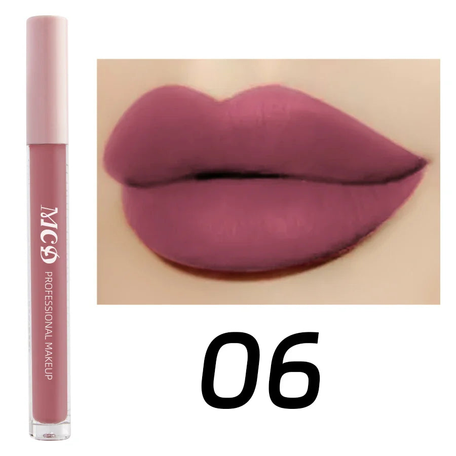 MCD Dark Brown Matte Velvet Liquid Lipstick – Waterproof Lip Gloss