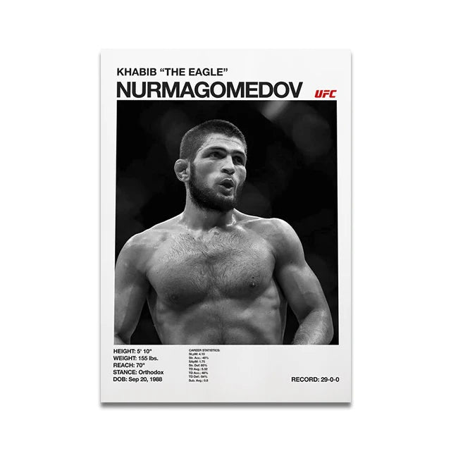 Boxing Fighting Star Canvas Wall Art Print Poster MMA Decorative Painting Home Decor Boxing Lover Gift Unframed Peaceful Pleasures Health and Wellness SW9933 30x40cm