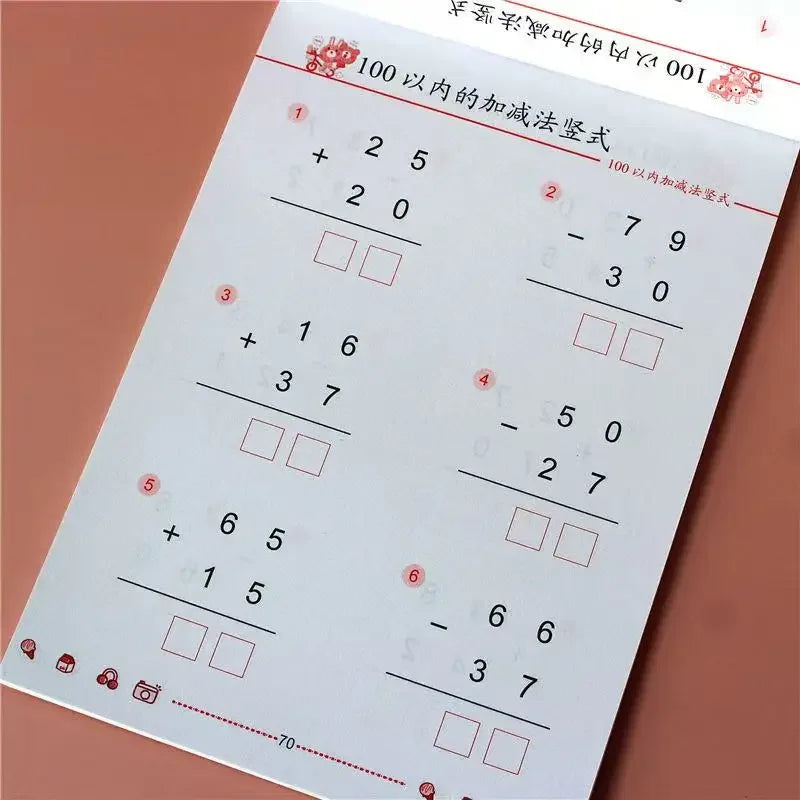 Addition Subtraction Within 100 Maths Workbook Primary School