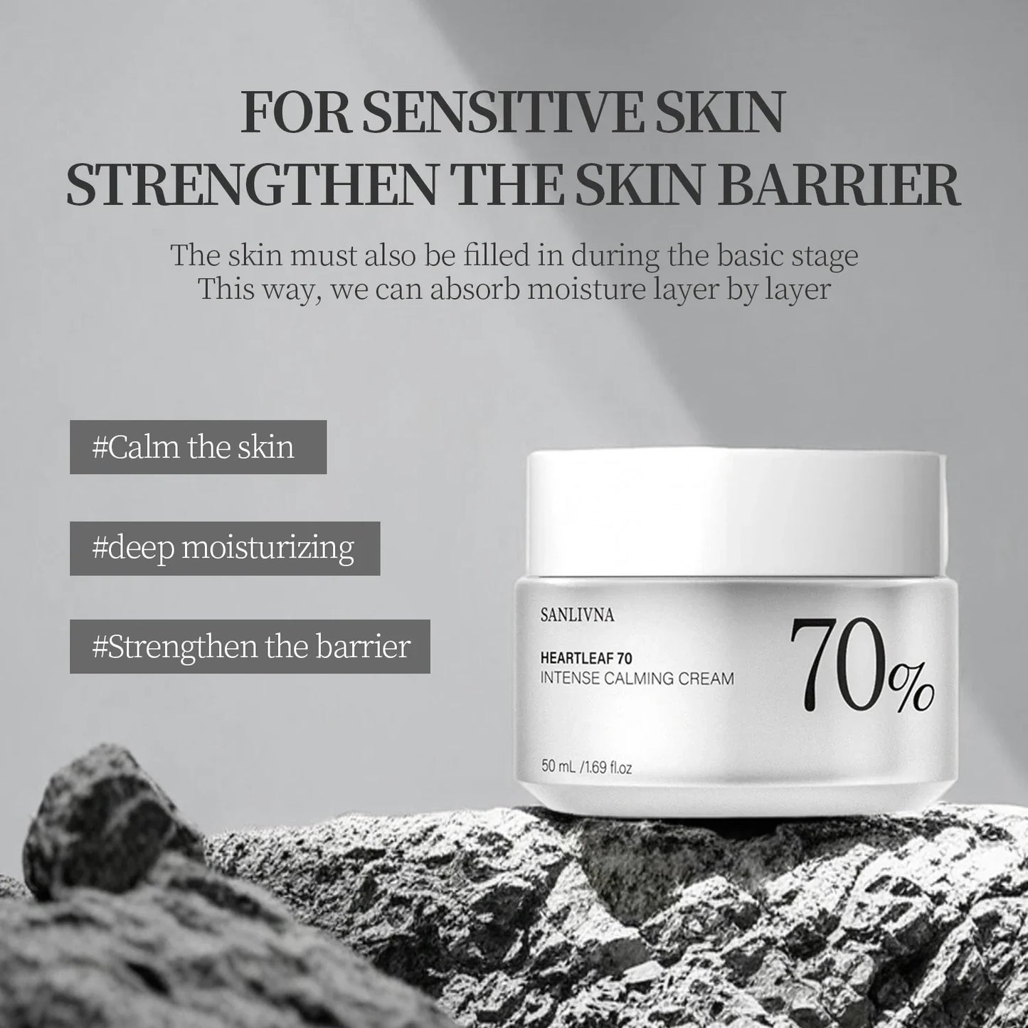 HEARTLEAF 70 Intense Soothing Moisturizing Cream – Dry Skin