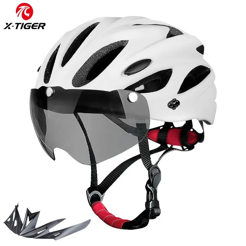 Adult Bike Helmet with LED Tail Light – 58–62cm Lightweight