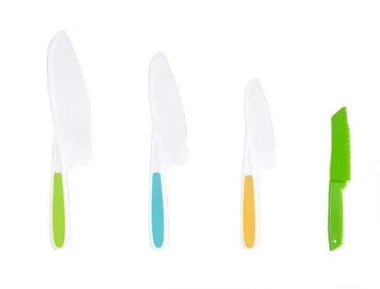 Kids Safe Plastic Knife & Cutter Set – Fruit, Cake & DIY Tools