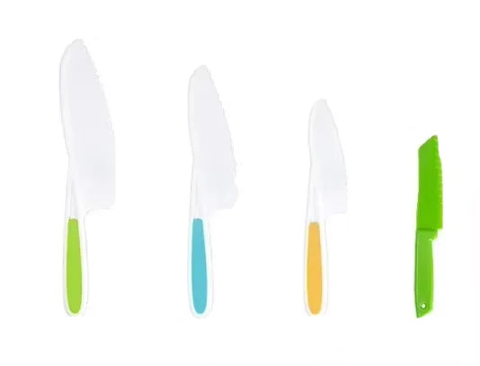 Kids Safe Plastic Kitchen Knife & Cutter Set – Toddler Cooking