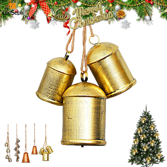 Leeseph Christmas Hanging Bell Ornaments, Metal Bells for Festive Holiday Décor, Timeless Design, Perfect for Your Christmas Peaceful Pleasures Health and Wellness