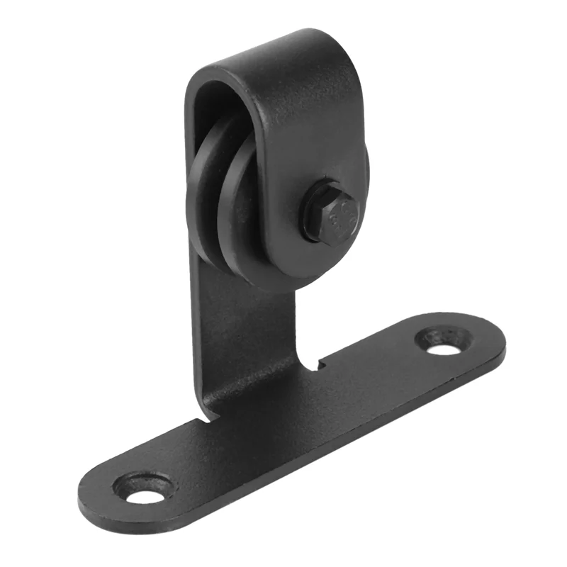 Y51A-2X Sliding Barn Door Hardware Kits Top Mounted Hanging Rail Hanger Track Steel Closet Door Roller Rail For Single Door-B Peaceful Pleasures Health and Wellness