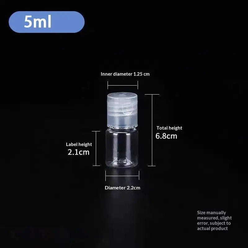 Empty Flip Cap PET Plastic Bottles 5ml–100ml | Travel Atomizer