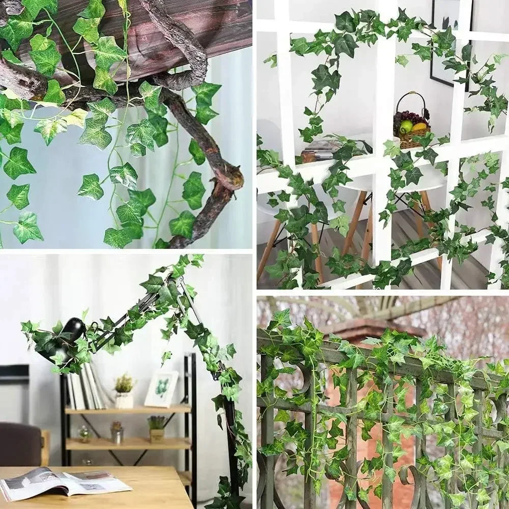 Artificial Ivy Leaf Garland Vine | Silk Wall Hanging Decor