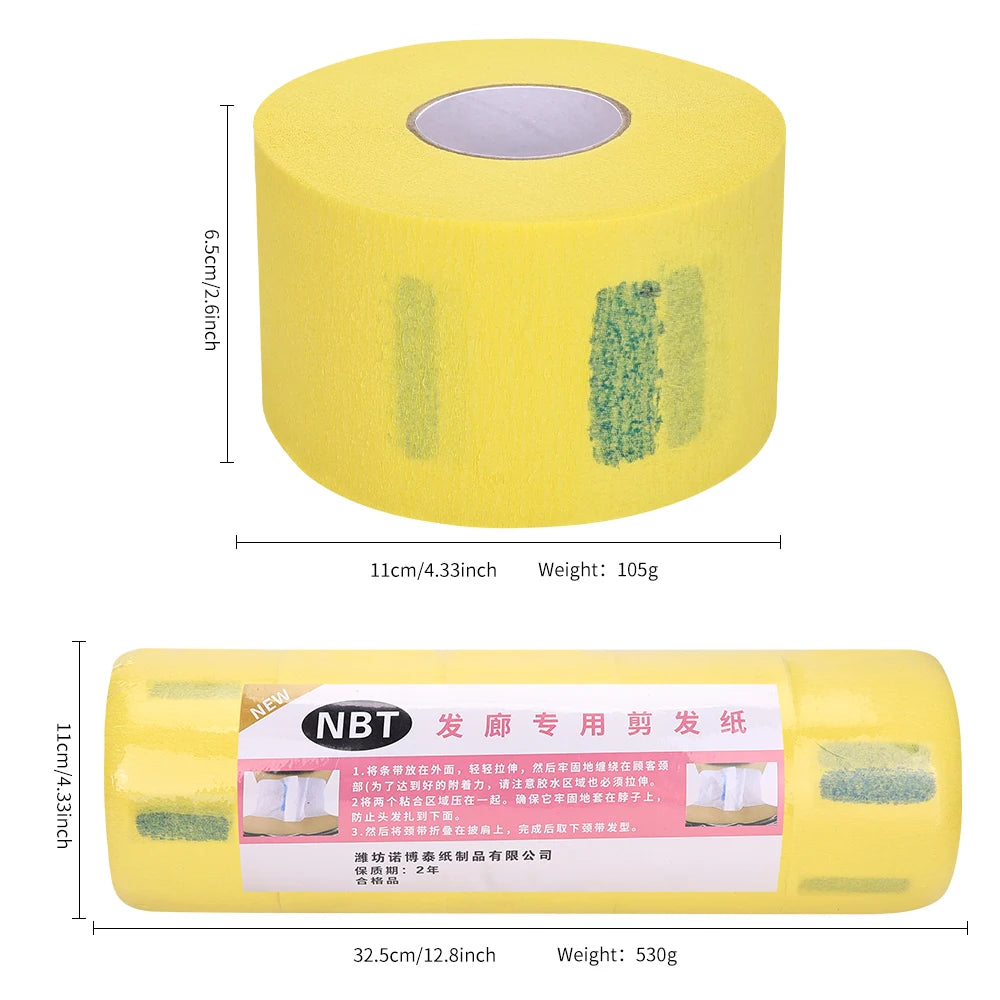 Disposable Hair Neck Strip Paper, Stretchable Strong Adhesion Neck Wrap Paper for Haircut for Salon Barber Hairdressing Peaceful Pleasures Health and Wellness