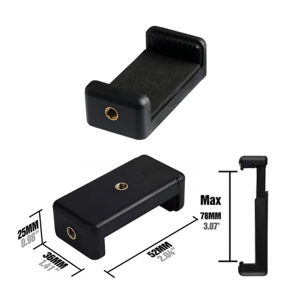 Hot Shoe Phone Mount Adapter for DSLR – 360° Flexible Holder