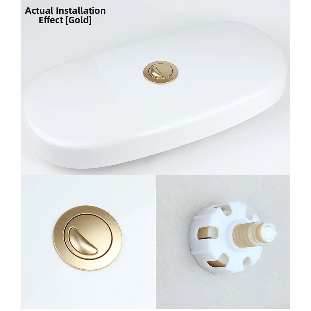Chrome Plated ABS Dual Flush Toilet Button Compatible European
