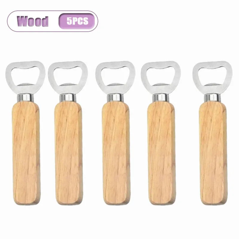 Wooden Handle Stainless Steel Beer Bottle Opener | Rustproof