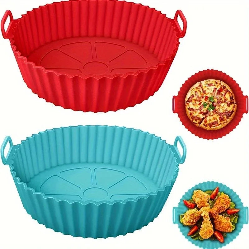 Silicone Air Fryer Baking Pan | Non-Stick Reusable Cake Mold