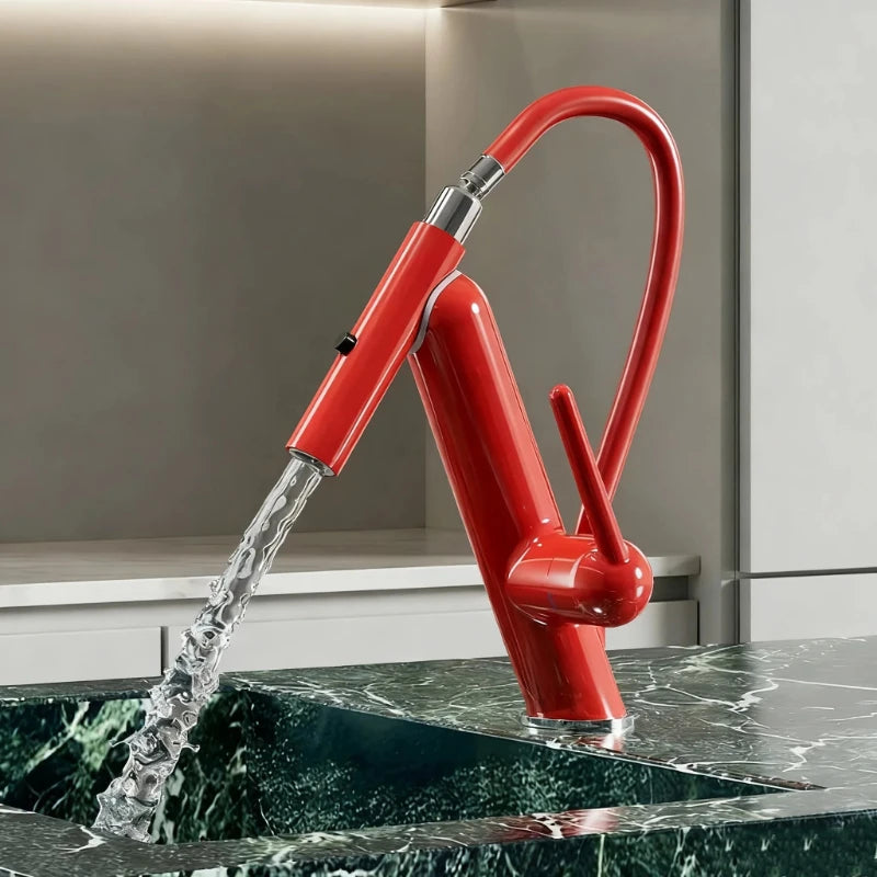 Magnetic Pull-Down Swivel Kitchen & Bathroom Faucet | Dual Mode