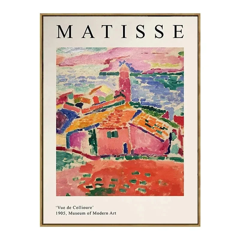 Vintage Famous Van Gogh Monet Matisse Picasso Poster Print Canvas Painting Wall Art Pictures for Home Room Decor Peaceful Pleasures Health and Wellness