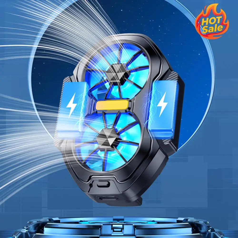 Dual Fan Phone Cooler Portable Gaming Heat Sink Type-C