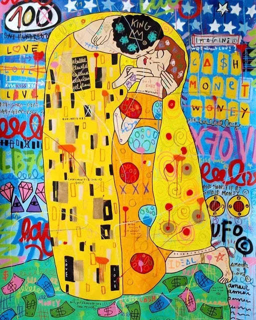 Abstract Graffiti Street Art Funny Famous Canvas Painting Posters and Print Wall Art Pictures For Living Room Home Decor Cuadros Peaceful Pleasures Health and Wellness A16 30X40CM