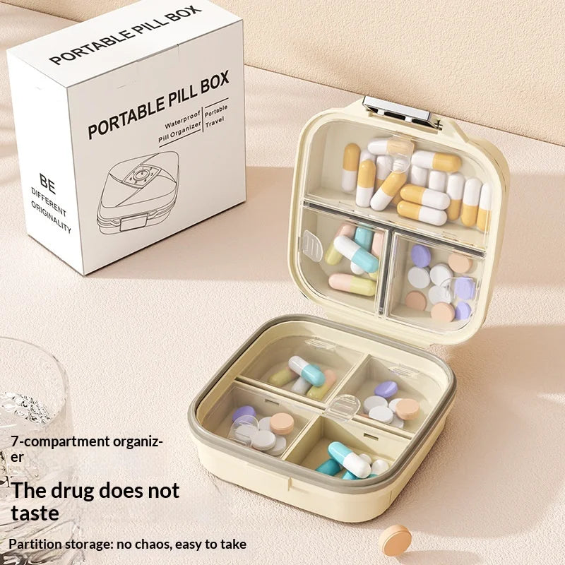 Ultimate Portable Weekly Pill Organizer Multiple Compartments Water Resistant Medicine Case for Travelers and Daily Use Storage Peaceful Pleasures Health and Wellness