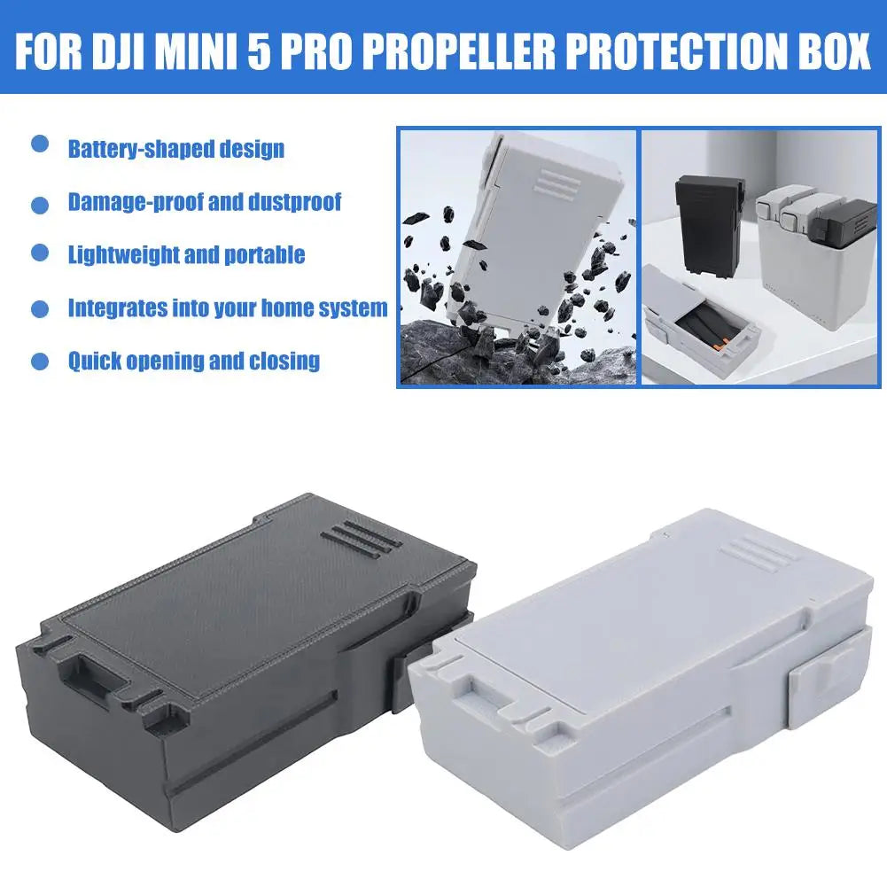 For DJI Mini 5 Pro Battery-shaped Blade Storage Box, Compression-resistant And Drop-proof Propeller Protection Box Peaceful Pleasures Health and Wellness