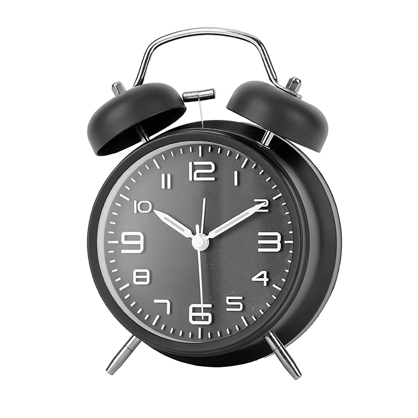 4-Inch Mini Round Silent Alarm Clock | Bedside & Dorm