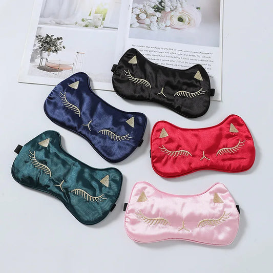 Fox Faux Silk Sleep Eye Mask – Breathable Blindfold for Travel Sleep Eye Mask Peaceful Pleasures Health and Wellness
