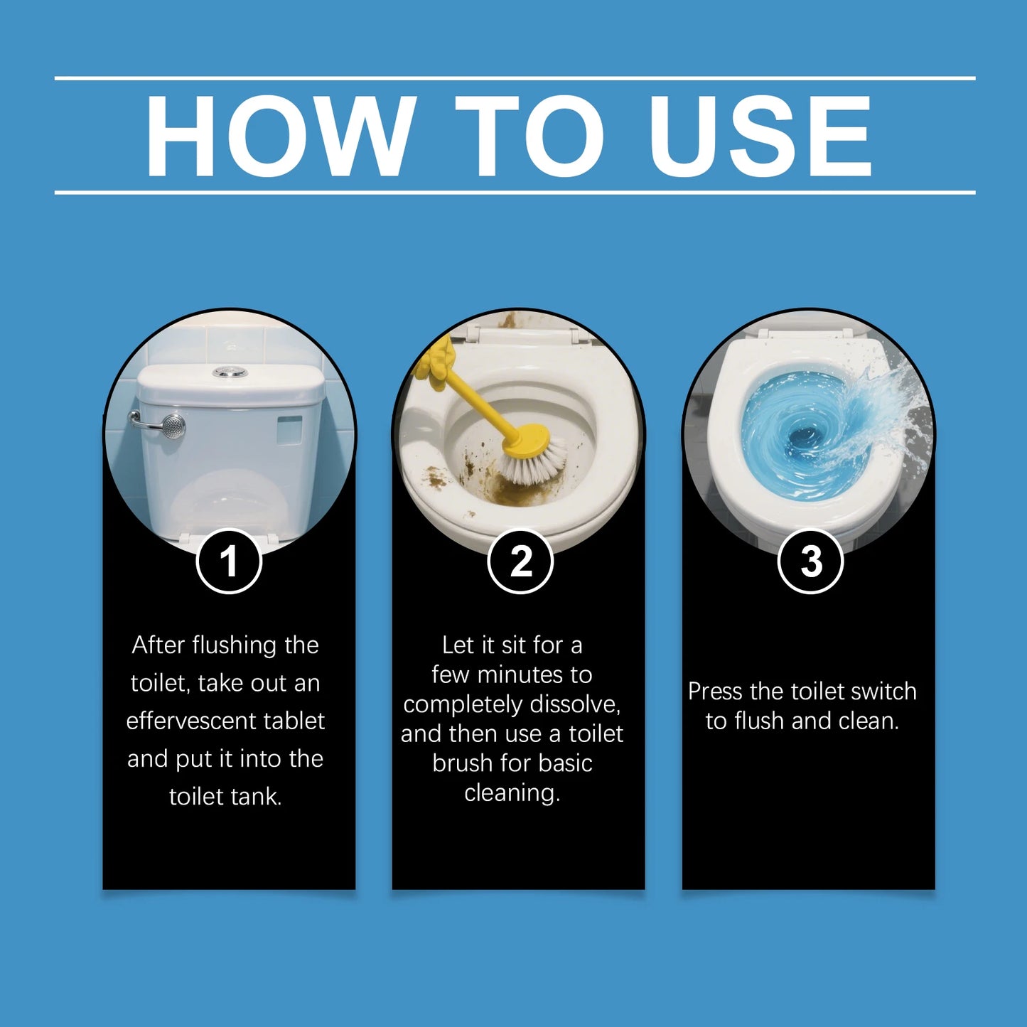 Toilet Descaling Tablets 8-Pack | Remove Stains & Odors