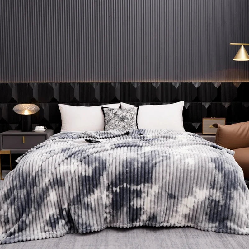 3D Jacquard Shaggy Blanket – Cozy Lightweight Throw for Bed & Sofa