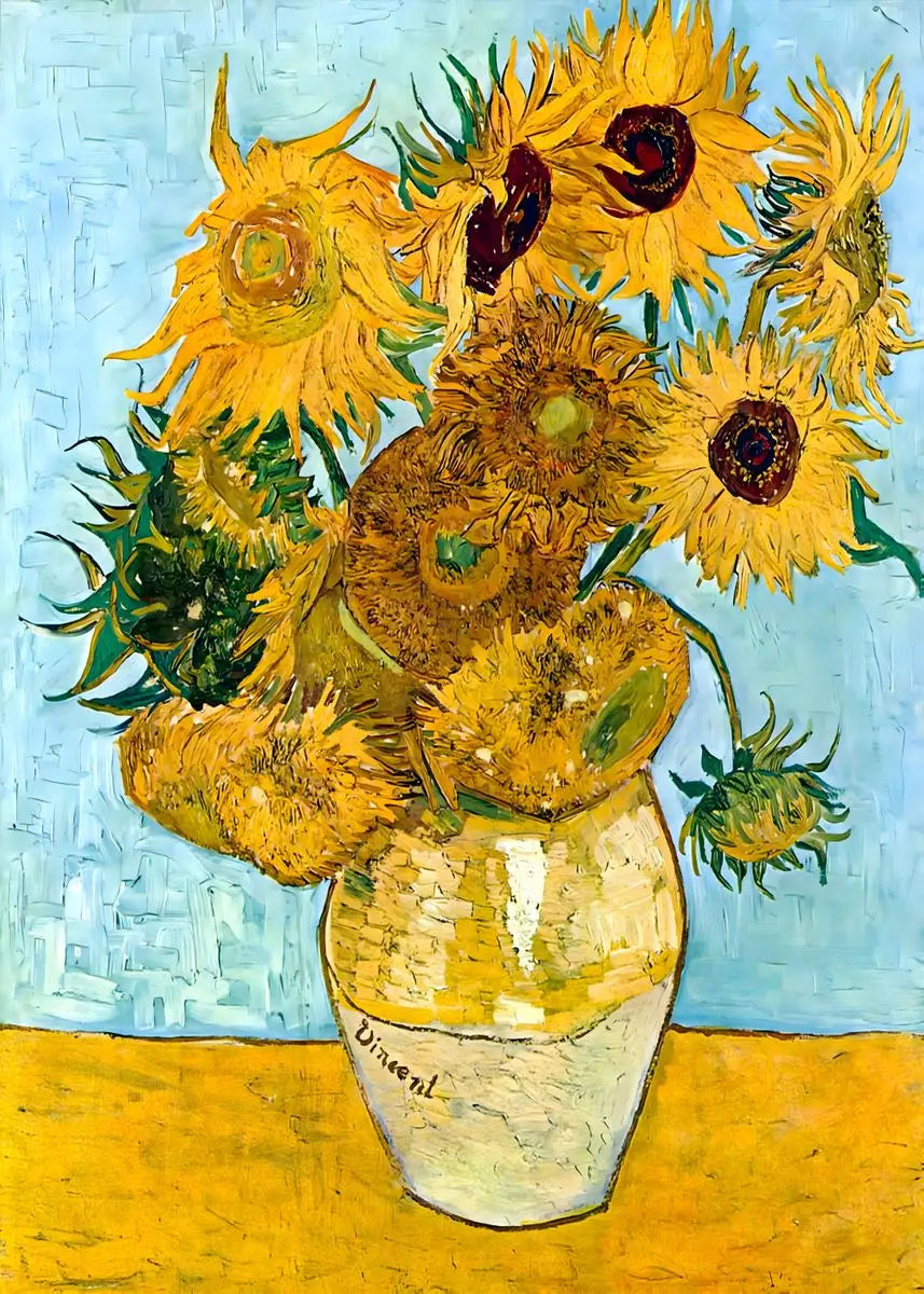 Van Gogh Sunflowers Canvas Print | Unframed Wall Art Poster Canvas Wall Art Print Peaceful Pleasures Health and Wellness