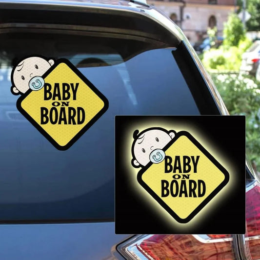 Baby on Board Reflective Waterproof Car Safety Sticker Car Safety Sticker Peaceful Pleasures Health and Wellness