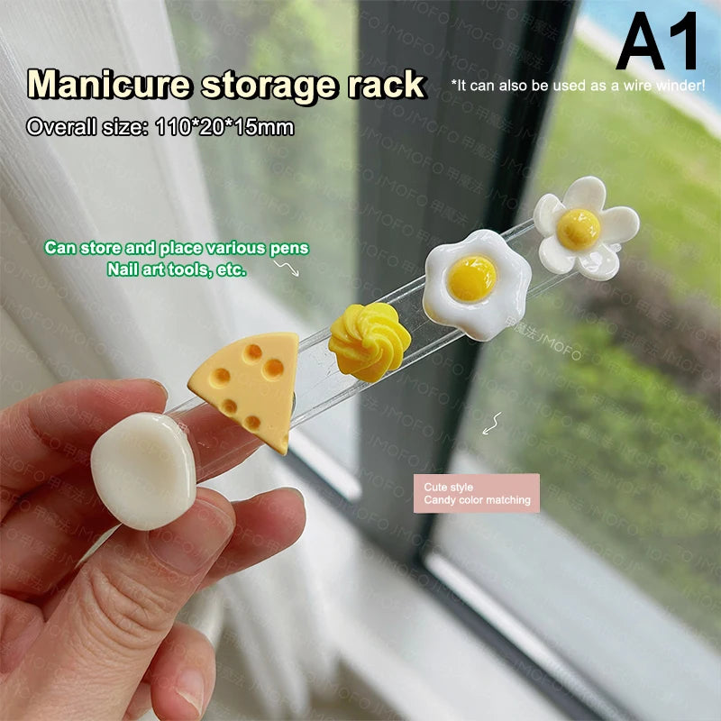 Cartoon Nail Brush Holder Stand Salon Pen Rack Accessoire Brushes For Manicure Tool Nail Art Brush Holder Carrier Storage Peaceful Pleasures Health and Wellness A1