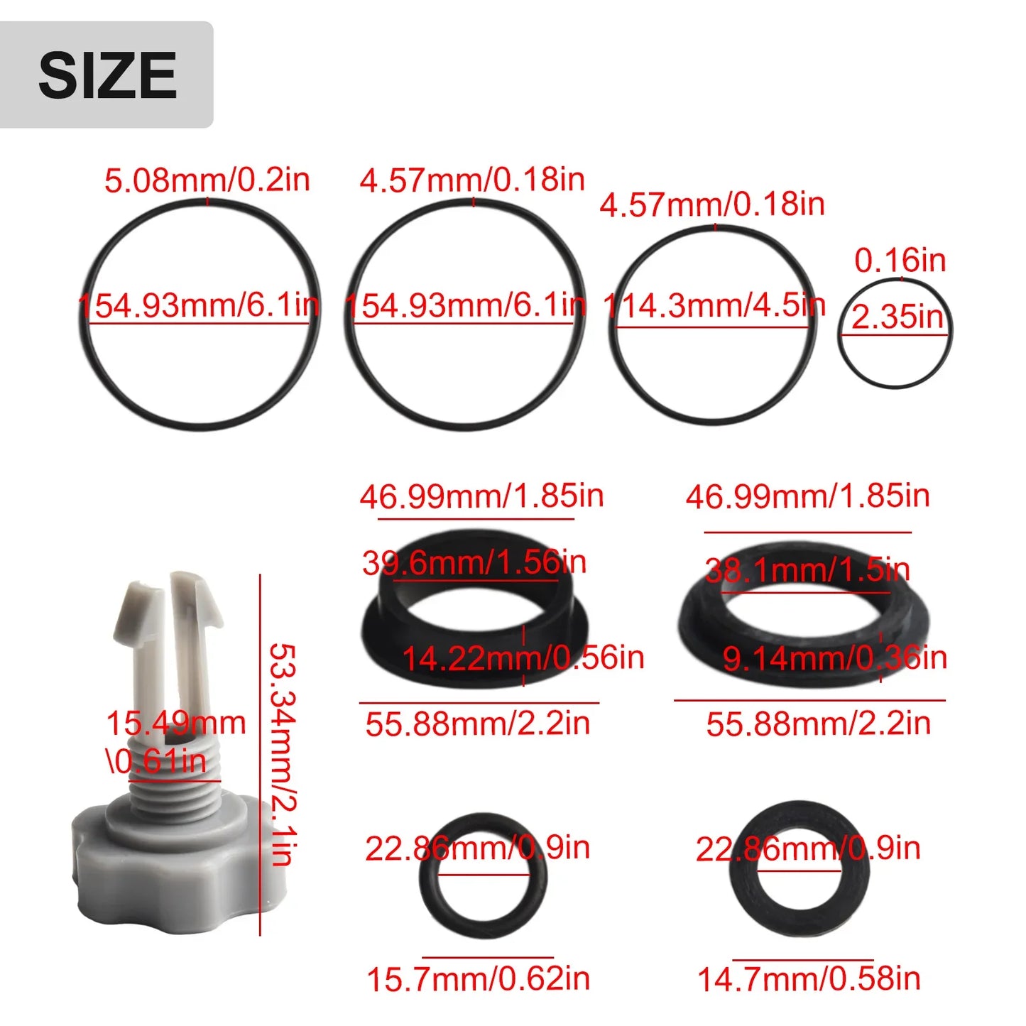 Air Release Valve O-rings Seal Gasket Part Repair Intex Sand Filter