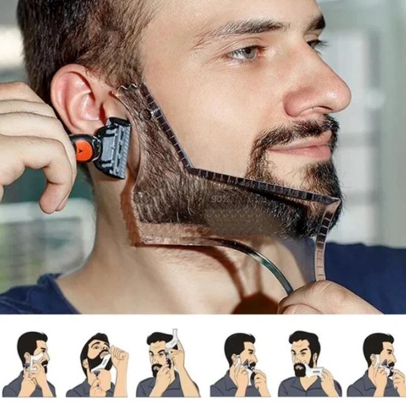 5pcs Men Beard Template StylingTool Double Sided Beard Shaping Comb Beauty Tool Shaving Hair Removal Razor Tool for Men Peaceful Pleasures Health and Wellness
