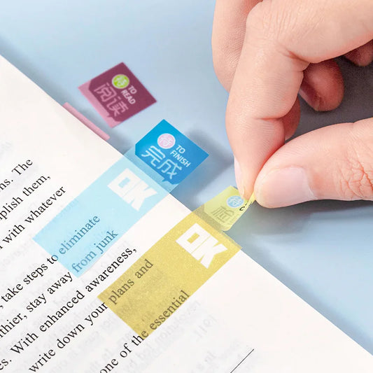 Self-adhesive Index Stickers Peelable Waterproof Peaceful Pleasures Health and Wellness
