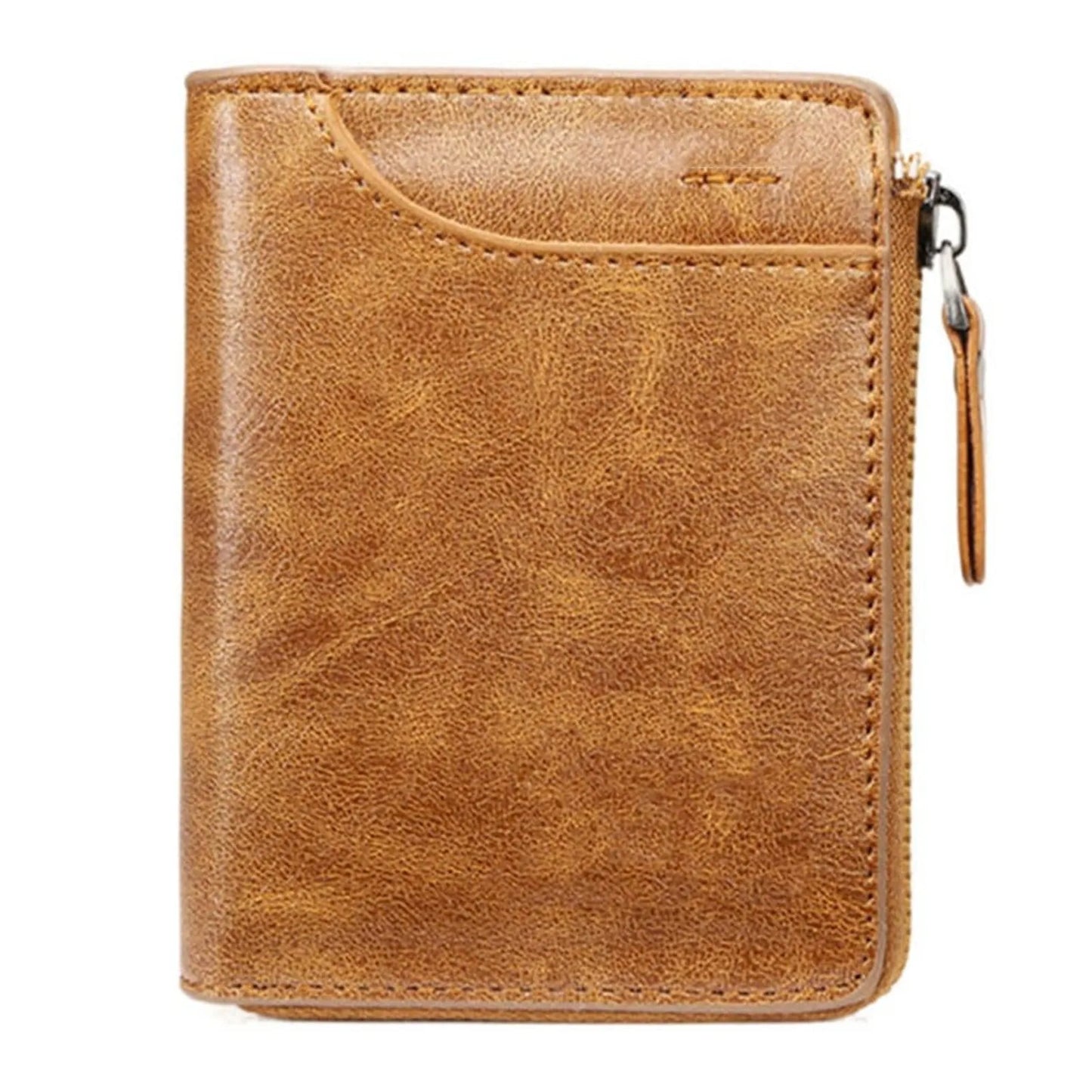 Men's RFID Bifold Wallet – PU Leather, Card Slots & Coin Pocket