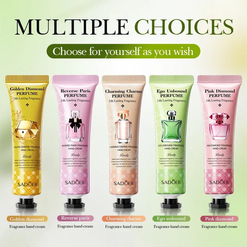 SADOER 5-Piece Fragrance Hand Cream Gift Set – 5 x 30g