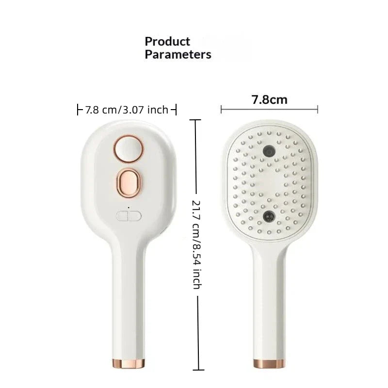 Electric Steam Spray Hair Brush | USB-C Anti-Frizz Styling Comb