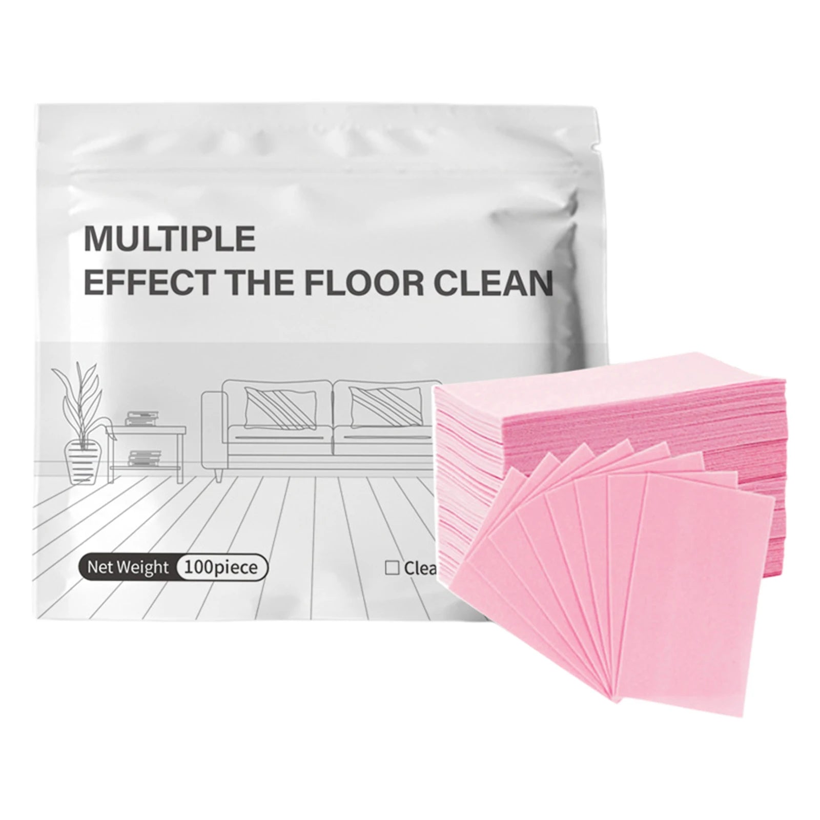 100Pcs Powerful Floor Cleaning Sheets Gentle Effection Concentrated Floor Cleaner Toilets Cleaning Tablets for Kitchen Bathroom Peaceful Pleasures Health and Wellness Pink