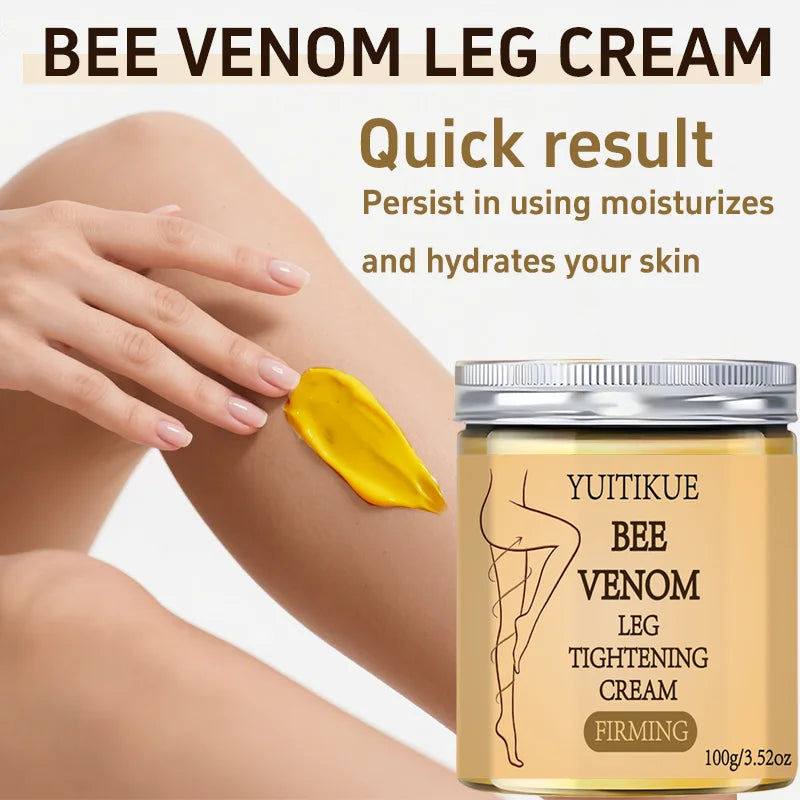 Leg Tightening Cream, Yuitikue 100g Bee Venom Firming Cream for Legs, Natural Skin Tightening & Moisturizing Body Care Peaceful Pleasures Health and Wellness