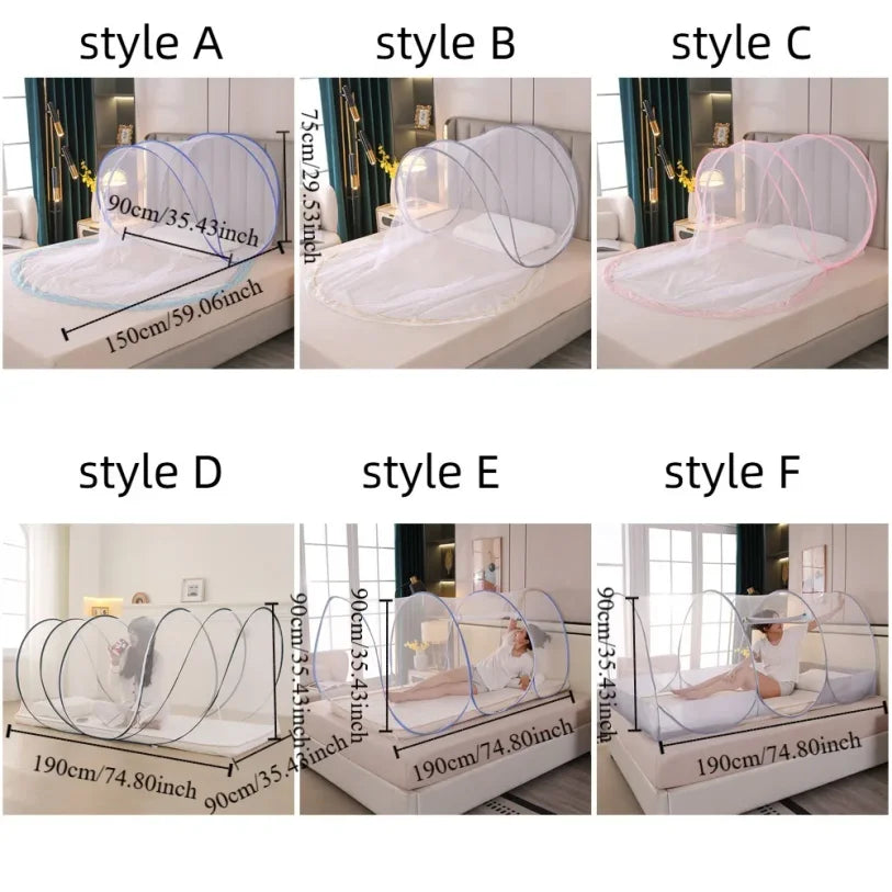 Portable Folding Travel Mosquito Net – Single Bed Screen Tent